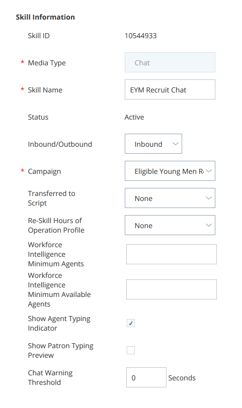 skill information section