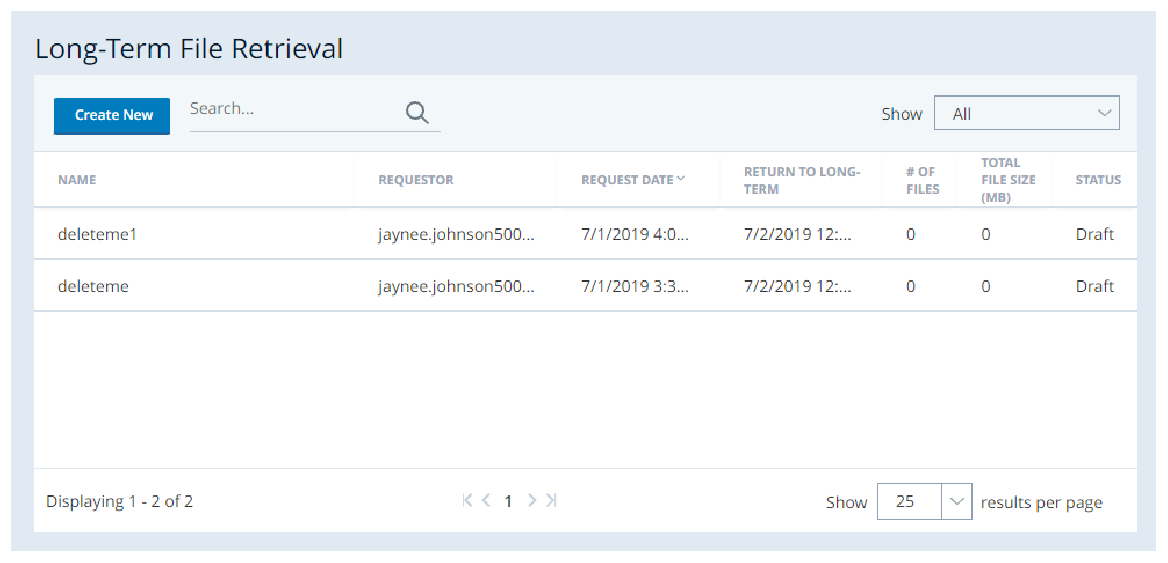 Storage File Retrieval
