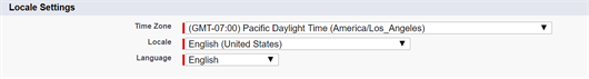 Locale Settings Screen