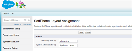 Softphone Layout Profile Assignments