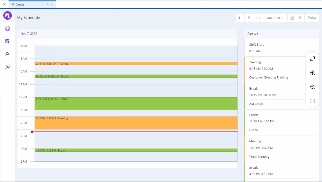 Schedule in WFO