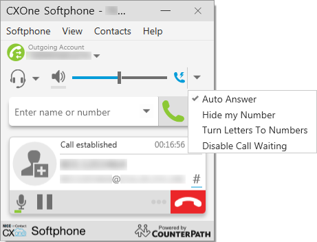 Image showing the Auto Answer setting.