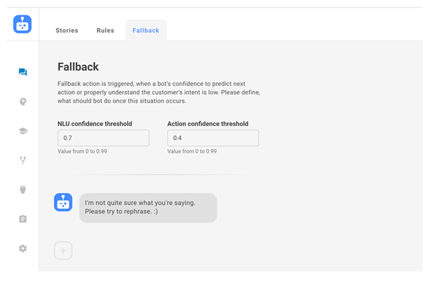 Screenshot showing the default fallback design