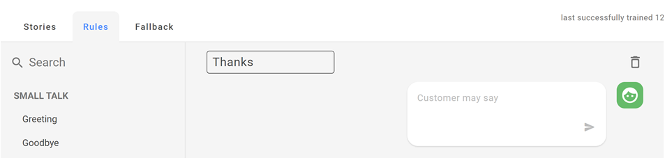 Screenshot showing where to enter the name of a rule