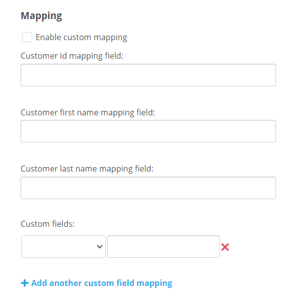 Screenshot of the fields required to set up Mapping for OAuth in DFO Chat