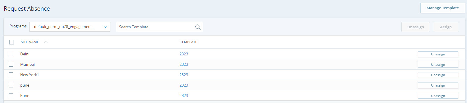 Absence Request Screen for IEX WFM Integrated