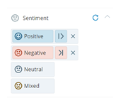 Image of the sentiment filter with selections described in the text