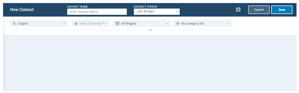 Image of the New Dataset page