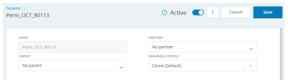 Assign a profile to a tenant