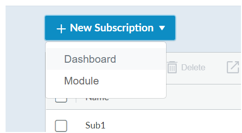 Image displaying dashboard subscription option.