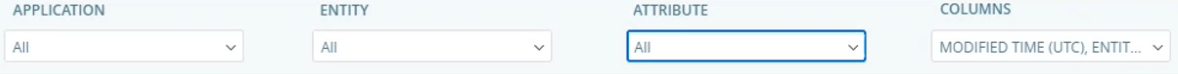 Audit reports filter bar