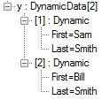 Image displaying a dynamic variable with a top level array.