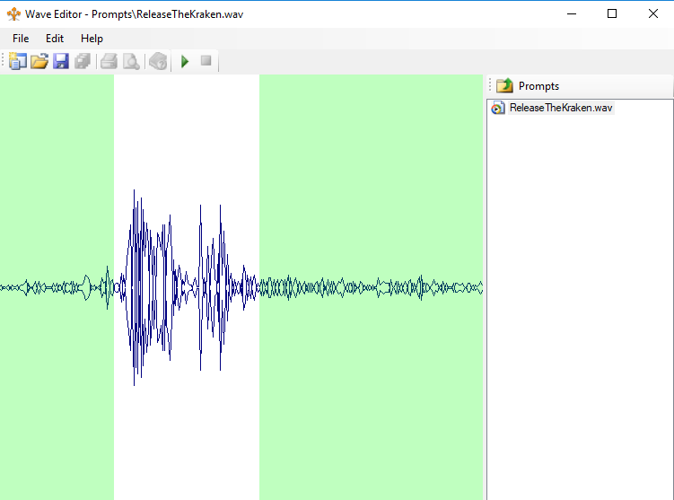 Image of the Wave Editor window for editing prompts.