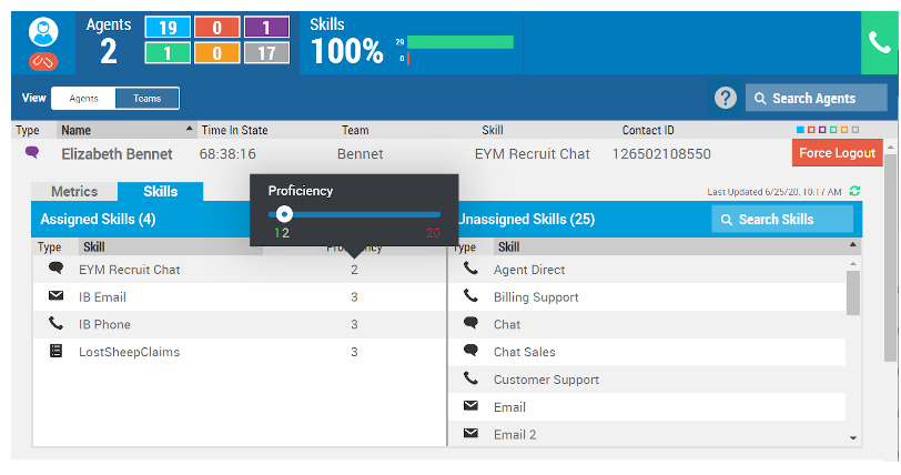 Skill Slider Screen